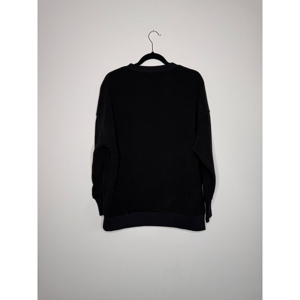 Neutral Waffle Knit Sweatshirt Minimalist Boutique Kids Pullover L NEW - Picture 2 of 6